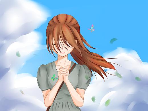 夏日少女（個人主頁-ZNDY0NTcxMjQ=） - 單幅漫畫 - 站酷設計師白墨小城原創(chuàng)素材 - 站酷ZCOOL