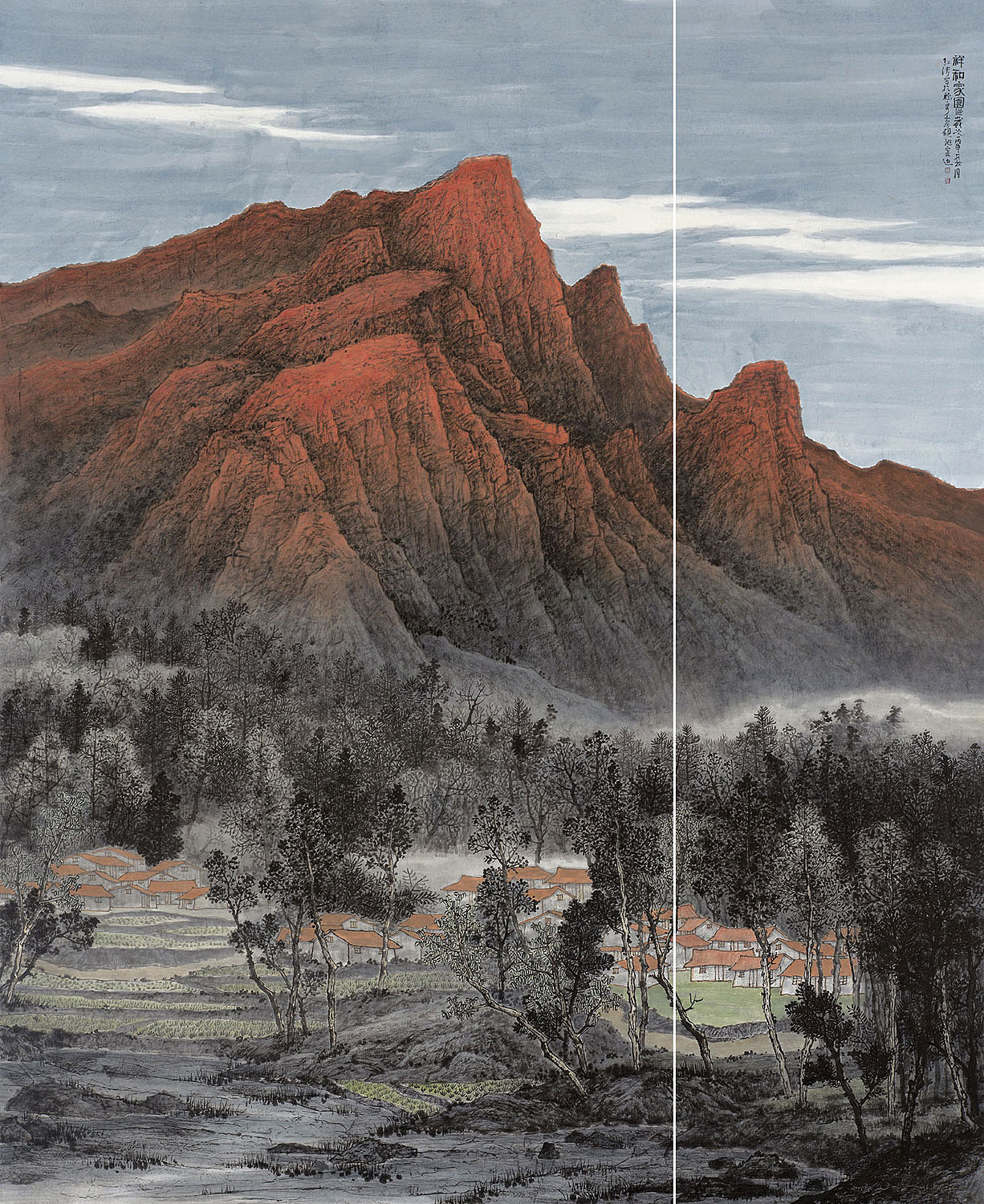 王洪涛国画山水作品