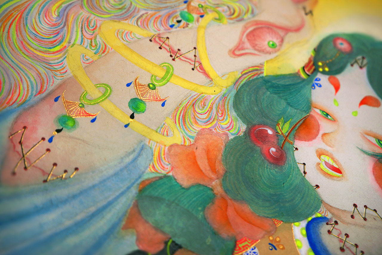 《如幻星.岁三百山蛟童女.祭月娥》白中南颜彩—人川集