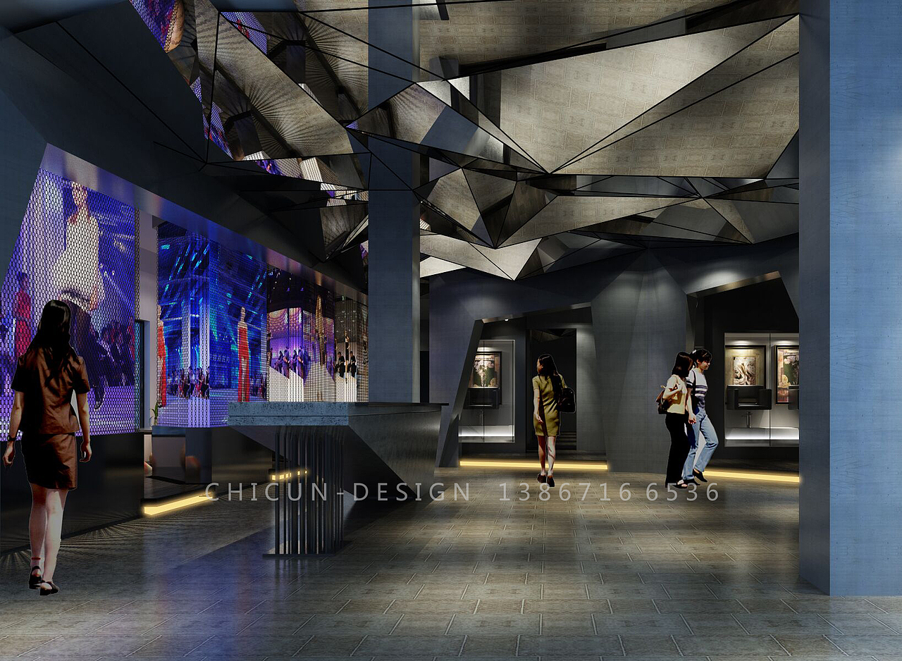 尺寸设计|新汇研究所展厅效果图设计