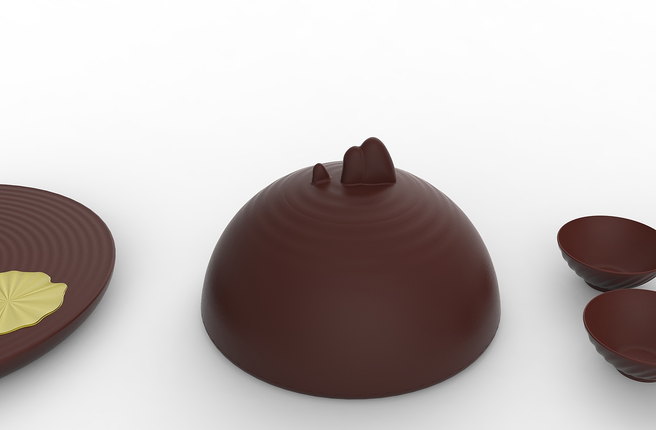 一组紫砂茶具意境设计