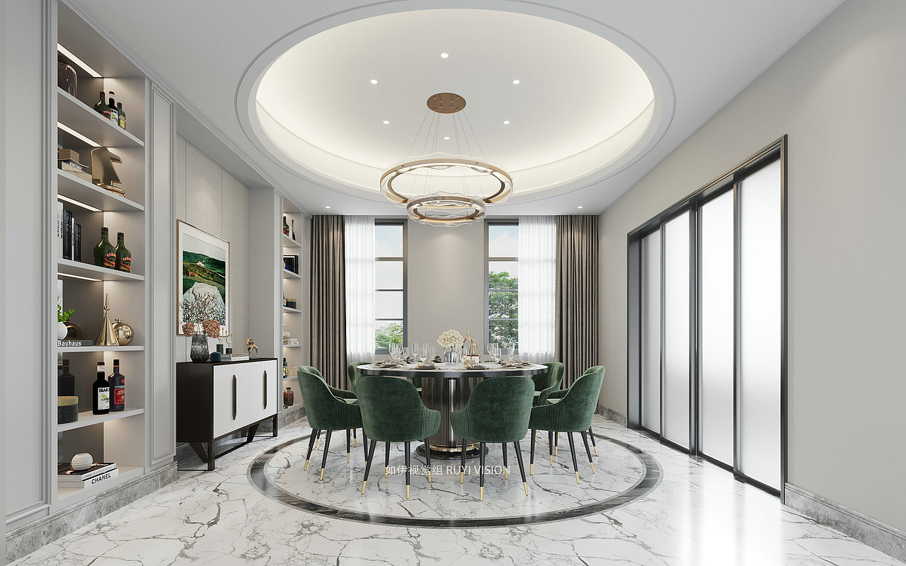 现代家装别墅丨如伊视觉(13)