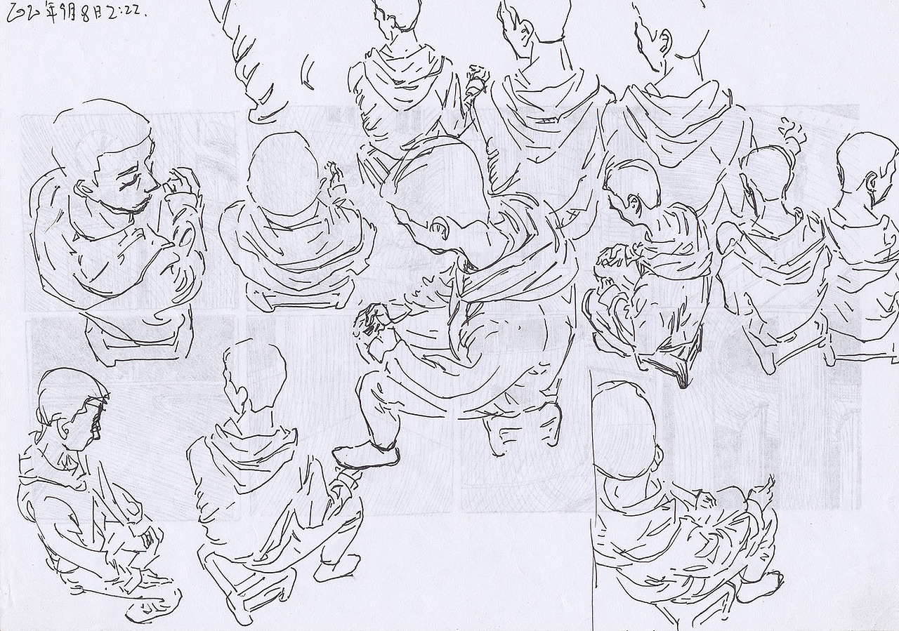 人物720度动作透视线条练习（图ZMjQwOTEwMzY0） - 创作习作 - 站酷设计师田红心原创素材 - 站酷ZCOOL