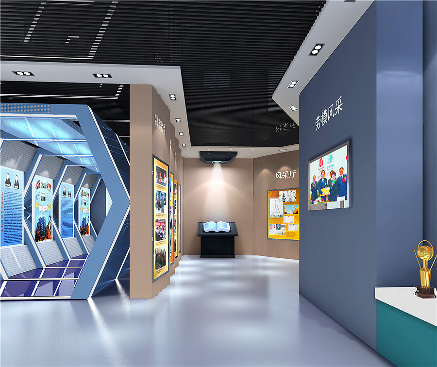 郑州电力展厅设计，办公空间设计（图ZMTY4NjMzMDg=） - 家装设计 - 站酷设计师李铭人原创素材 - 站酷ZCOOL