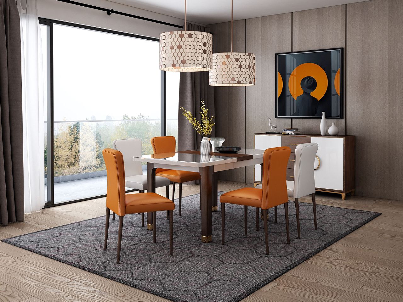 家具3D效果图-餐桌效果图|工业/产品|家具|wangzhongsai - 原创作品 - 站酷 (ZCOOL)