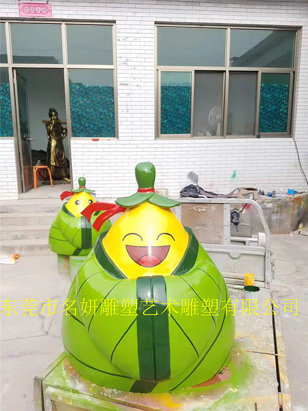 浓情五月端午香肉粽子模型雕像摆件助力商场超市引流