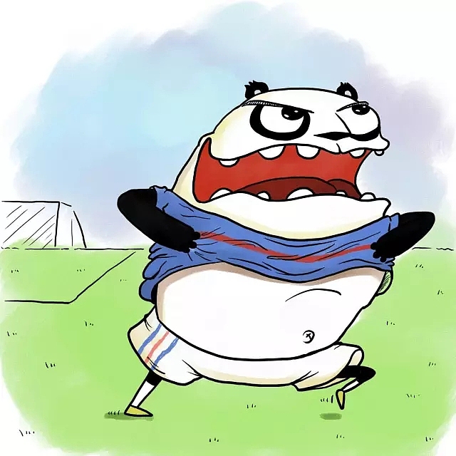 为什么直男那么爱看欧洲杯？（图ZNTE1MTQ4NTY=） - 艺术插画 - 站酷设计师熊猫窝原创素材 - 站酷ZCOOL