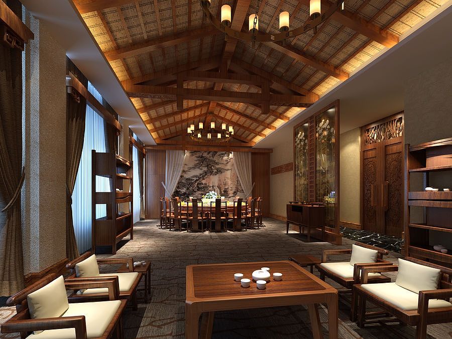 禅茶一品酒店装修设计|成都酒店设计公司（图ZOTQ5NTc5MDA=） - 家装设计 - 站酷设计师成都酒店装修l原创素材 - 站酷ZCOOL