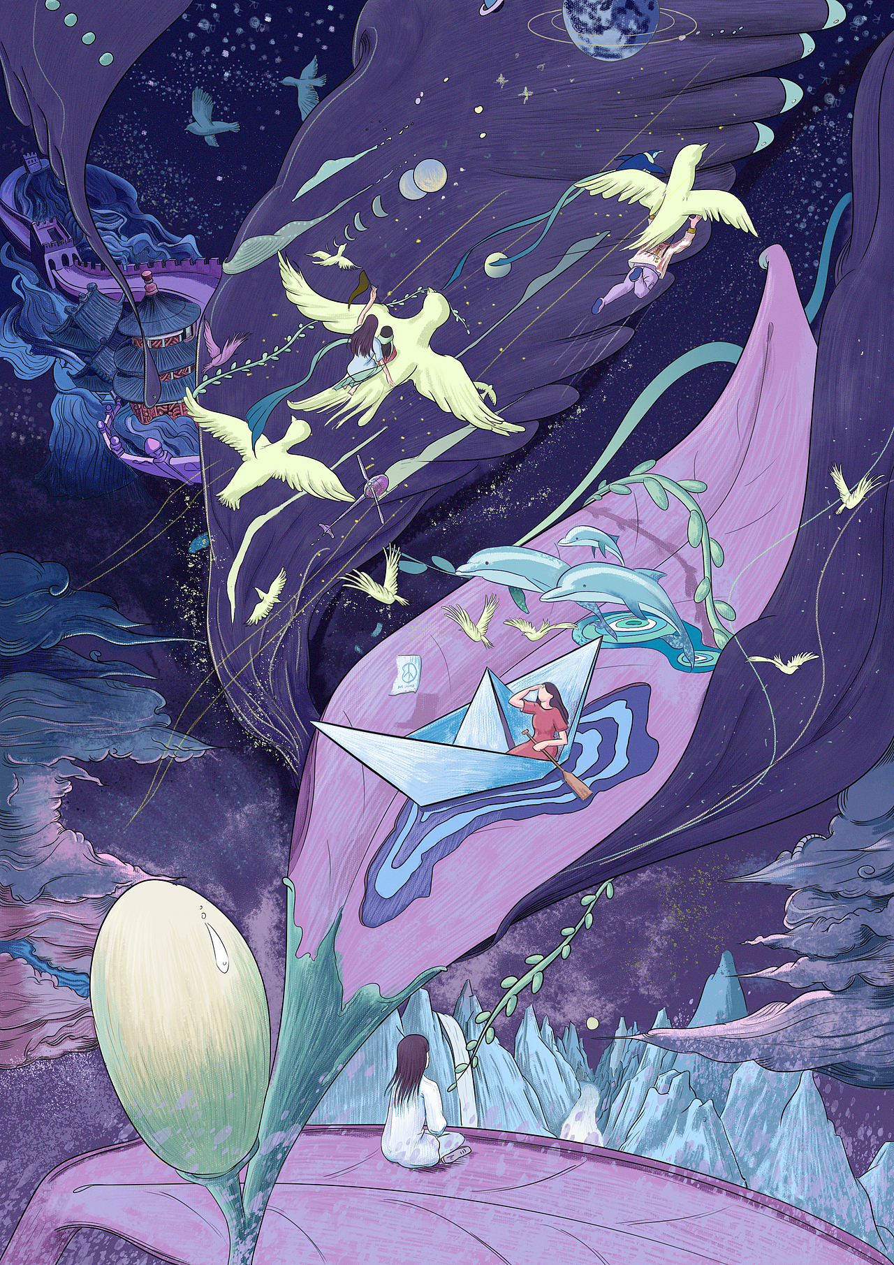 和平鸽|插画|商业插画|爱画画的麦蔻_原创作品-站酷zcool