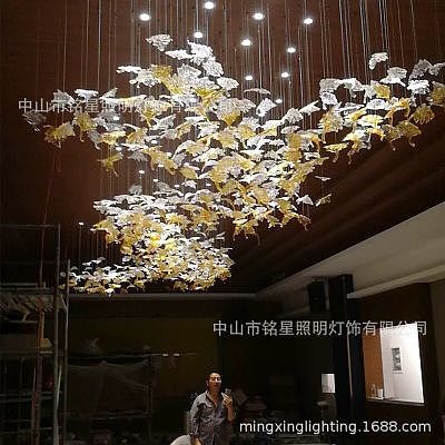 沙盘枫叶水晶吊灯  铭星灯饰工厂  专业定制