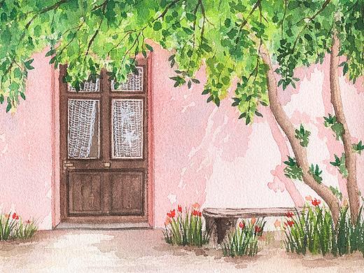 2020年画的水彩风景速涂练习