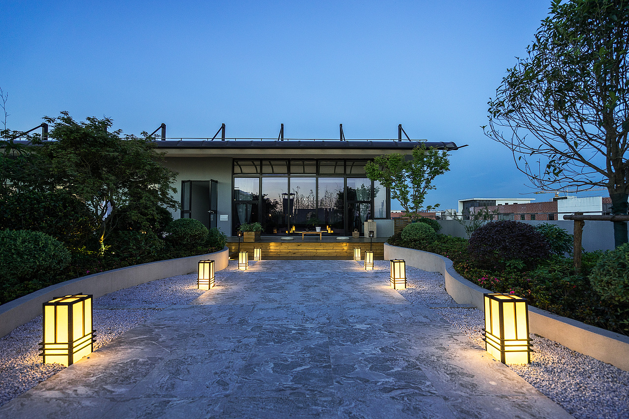 张江高科屋顶花园景观摄影