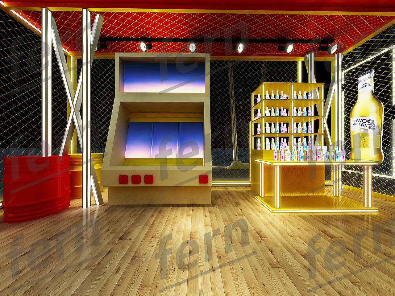 动力火车快闪店 效果图设计（图ZMjI2NjUzMTIw） - 其他三维 - 站酷设计师艺汇设计原创素材 - 站酷ZCOOL