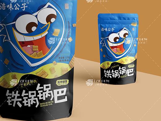 铁锅锅巴牛肉味包装设计