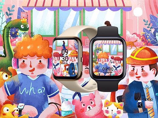 创意插画设计 万物皆可盘 - OPPO Watch 表盘创意设计