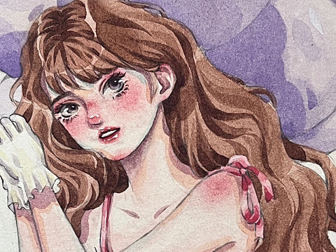 水彩少女作品集｜小清新水彩少女