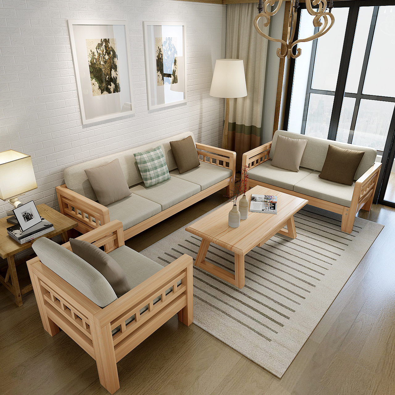 实木茶几电视柜（图ZMTEzNzQ5NjY4） - 生活用品 - 站酷设计师菜鸟刷子原创素材 - 站酷ZCOOL