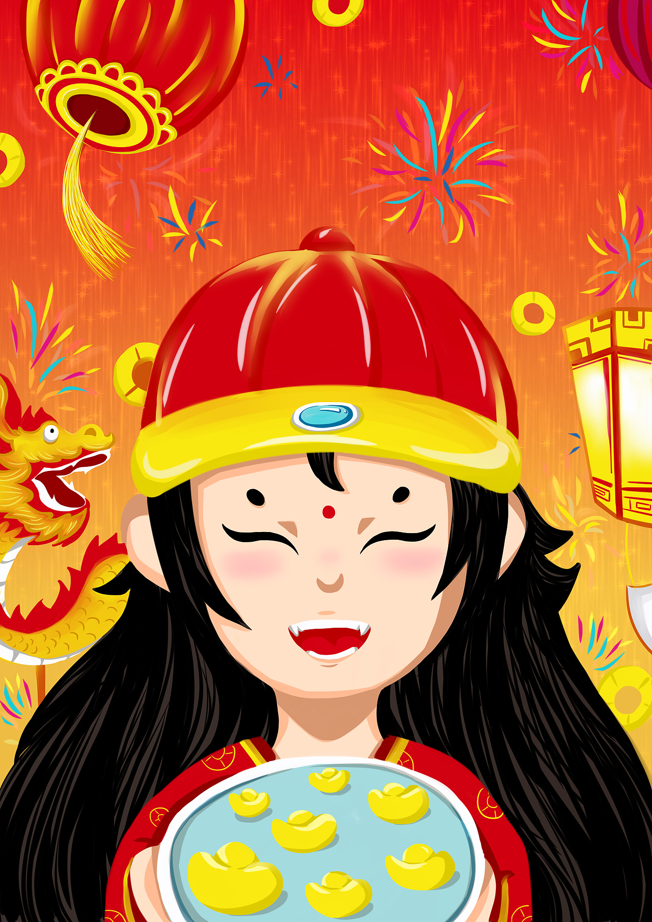 春节|插画|创作习作|阿鱼ayu_原创作品-站酷zcool