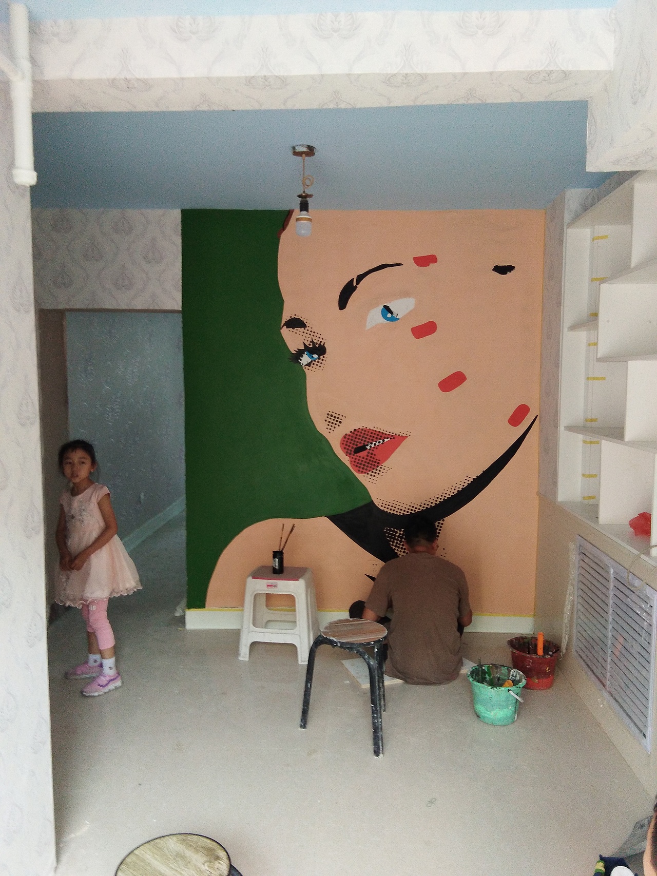 太原美容院彩绘墙绘