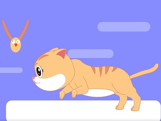 【ae动画】四足小猫跑步
