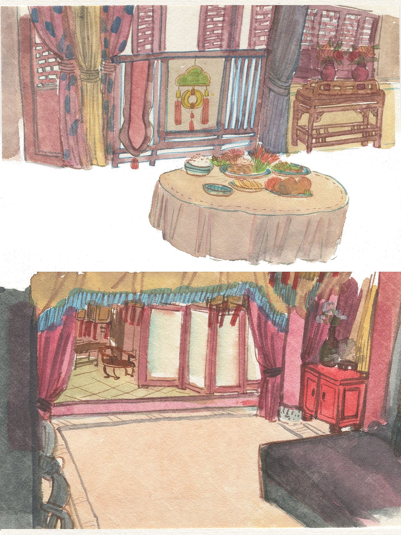 国风绘本场景（图ZMjA1Njk1MjM2） - 绘本 - 站酷设计师子木绘文艺创作工原创素材 - 站酷ZCOOL
