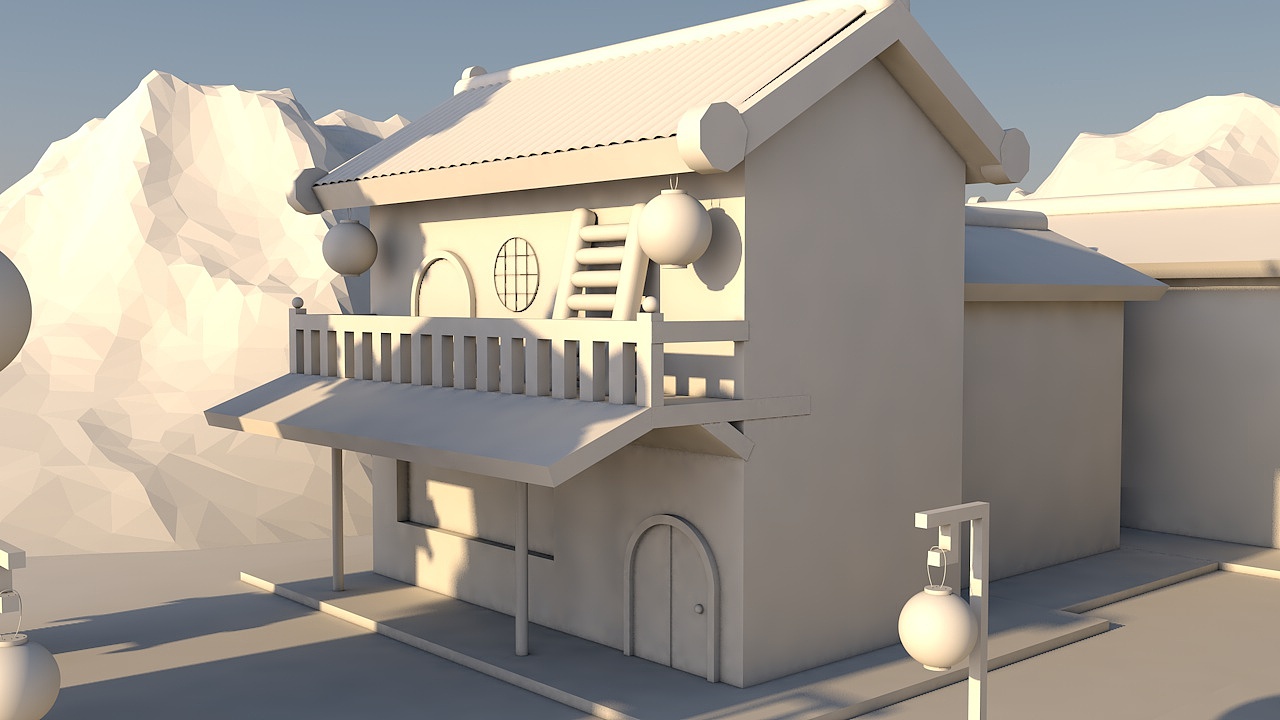 C4D中国风城镇（图ZMTM2Njk4Mjgw） - 场景 - 站酷设计师有腹肌的小女孩原创素材 - 站酷ZCOOL