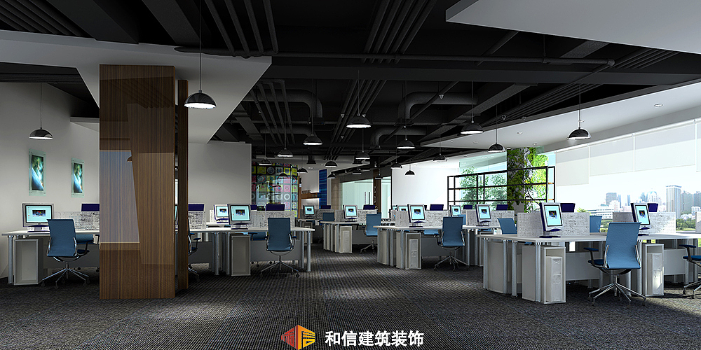 成都办公室装修前台设计