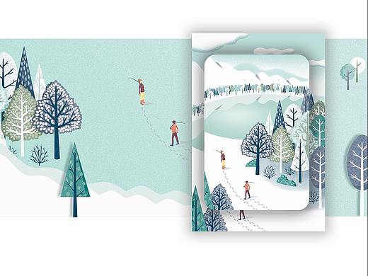 春夏秋冬 四时之景不同  昼夜星空  你我同一片长虹