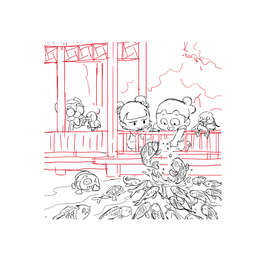 小鱼灯2020年8月壁纸（图ZMjE5MTU2NjI0） - 儿童插画 - 站酷设计师福尔猫斯原创素材 - 站酷ZCOOL