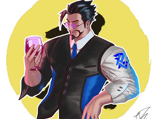 半藏 守望先锋（个人主页-ZNDQ4OTA0MjA=） - 创作习作 - 站酷设计师年轻的樵夫哟huai原创素材 - 站酷ZCOOL