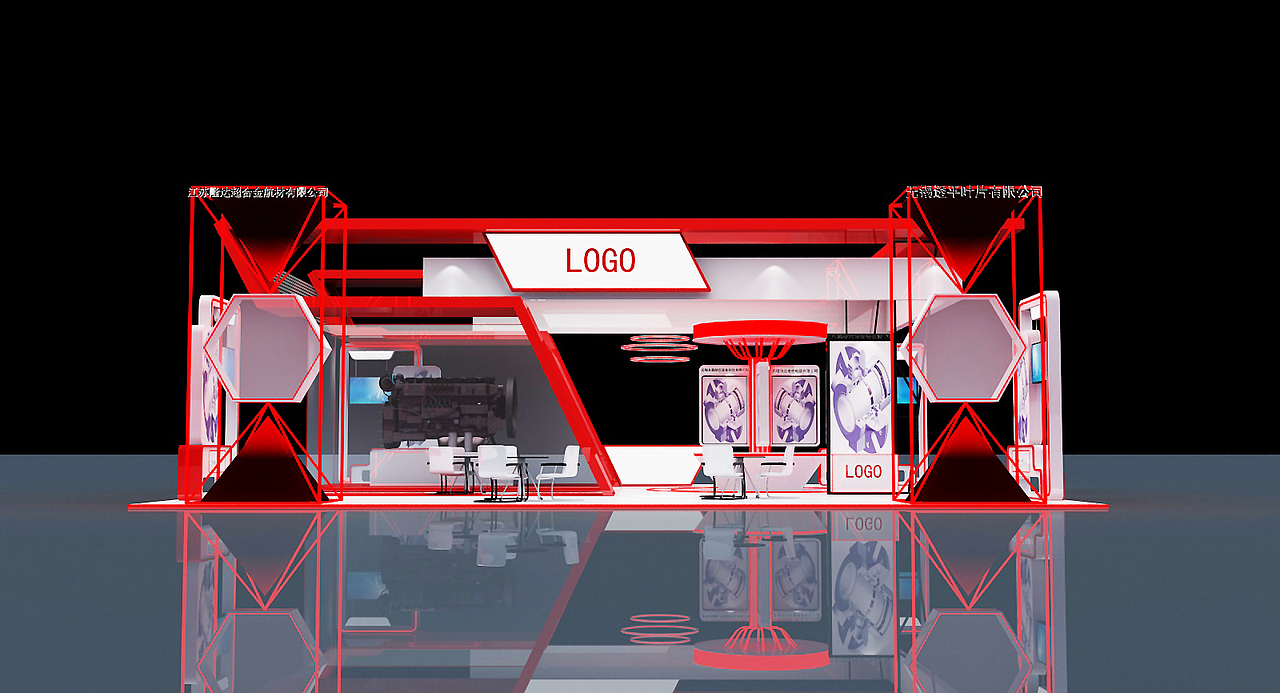 综合工业展位设计3D效果图（图ZMjMzNzEwNjg4） - 场景 - 站酷设计师3D设计师NG男原创素材 - 站酷ZCOOL