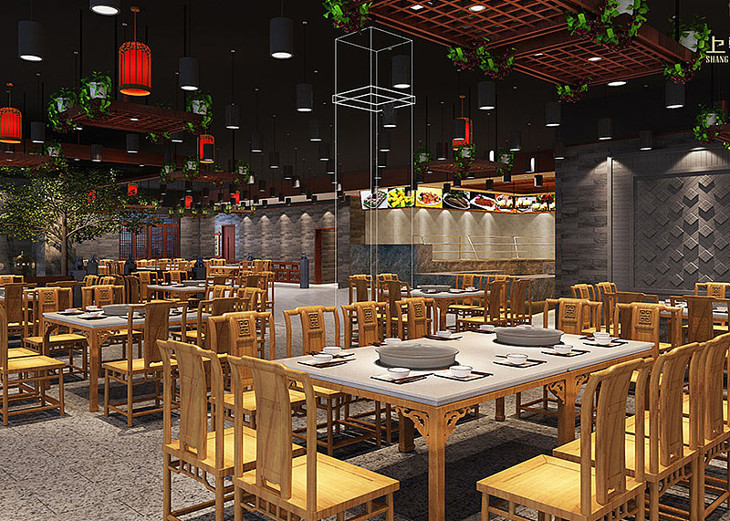 两三百平的火锅店怎么装修?成都火锅店装修设计