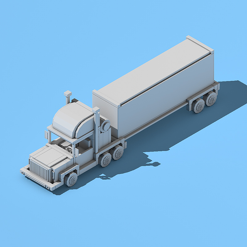 Lowpoly卡车模型制作过程