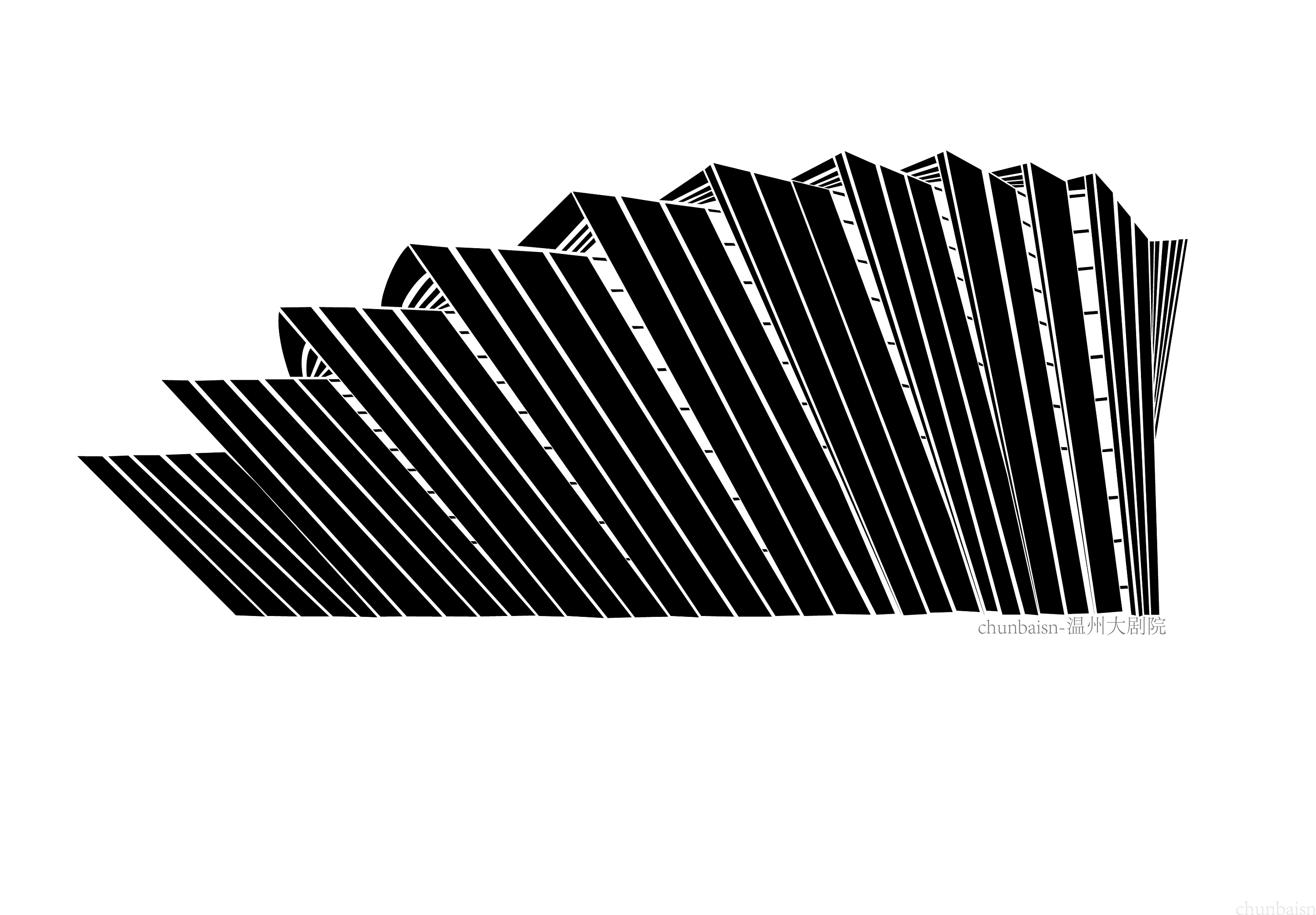 温州大剧院外观矢量