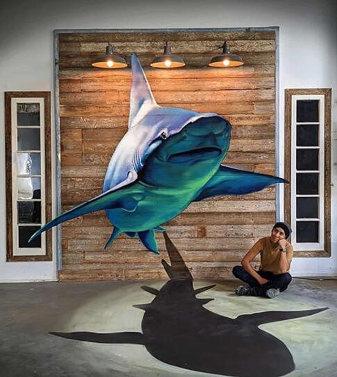 【网红打卡】热门打卡3d立体涂鸦墙绘创作_手绘墙绘