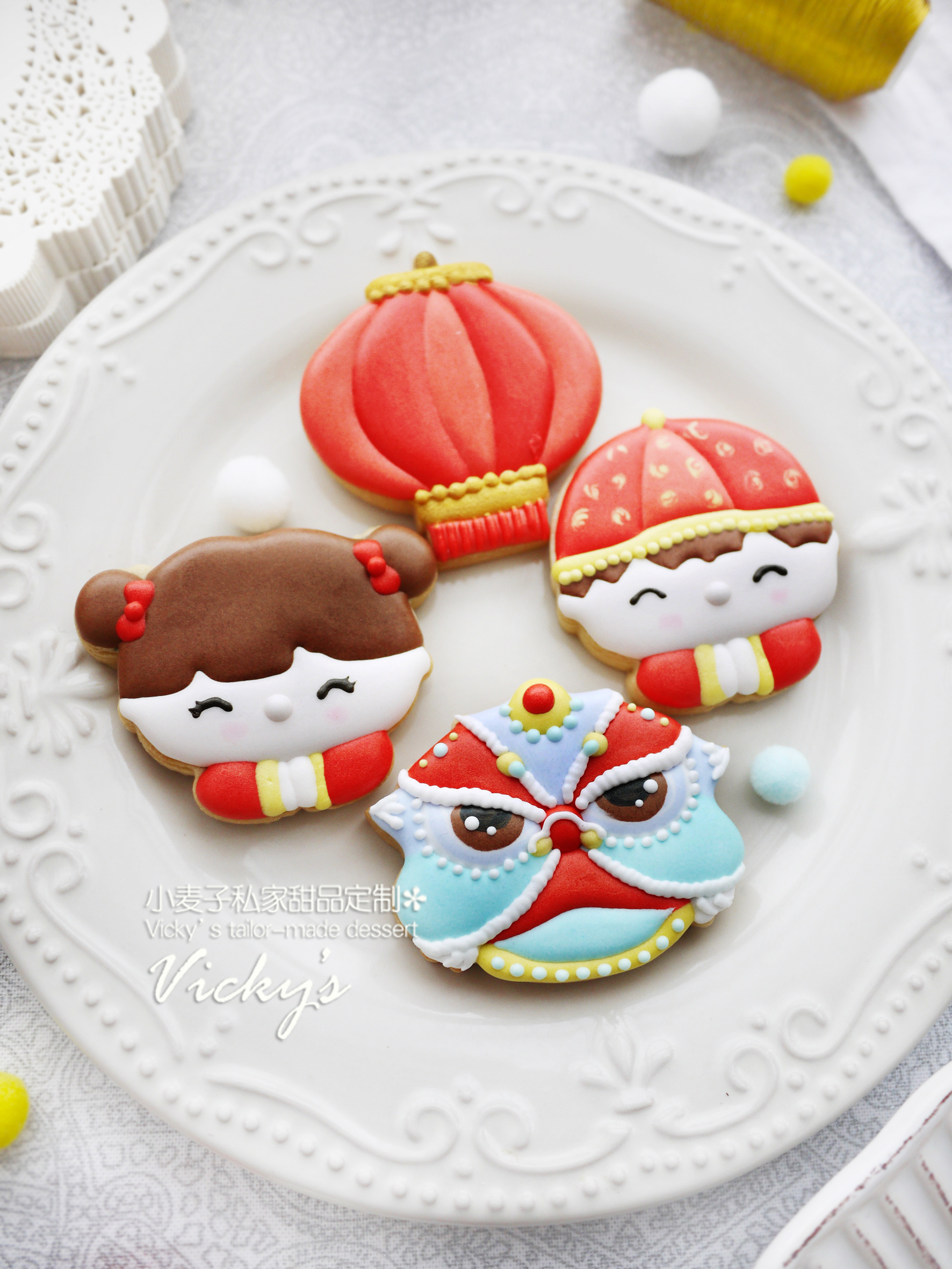 新年小猪拜年糖霜饼干来一波,祝大家新年快乐