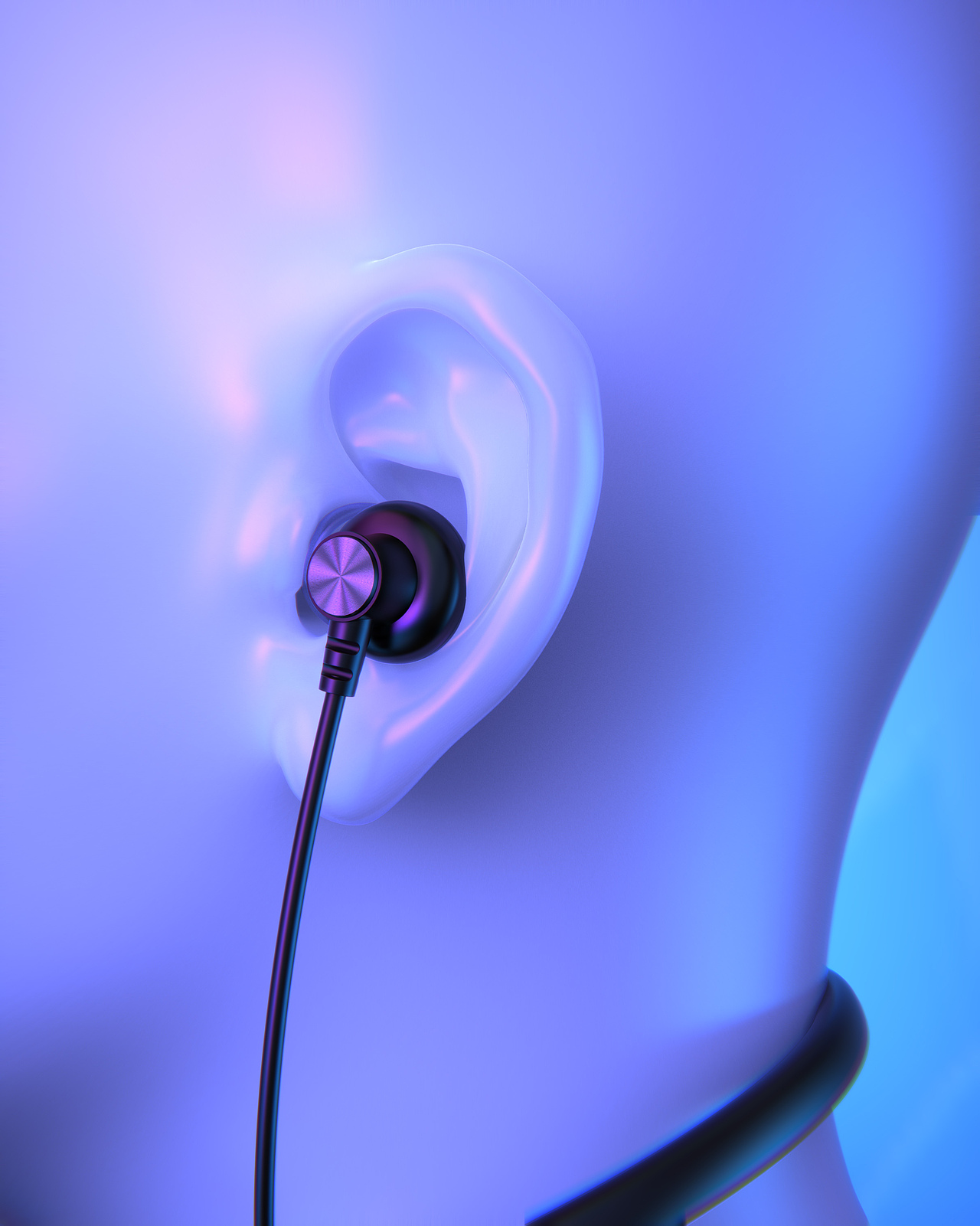 keyshot 挂脖耳机