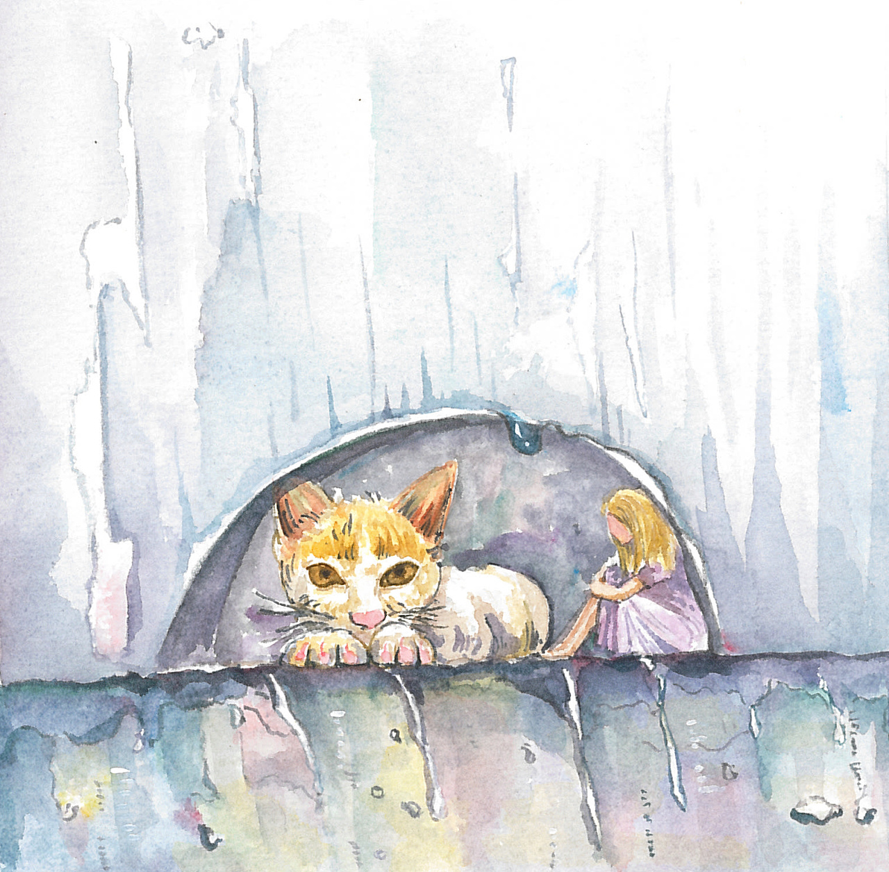 躲雨的小矮人|插画|艺术插画|yinjing - 原创作品 - 站酷 (zcool)