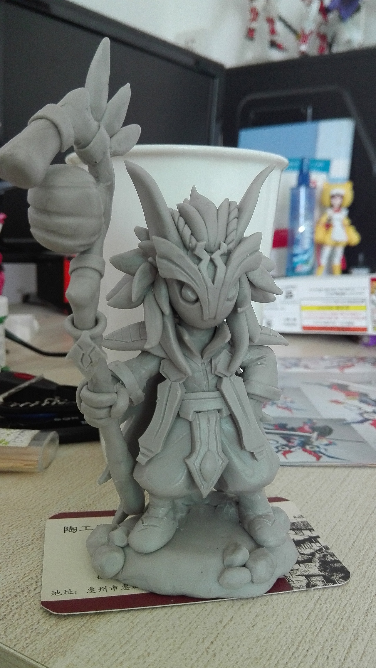 手工制作油泥作品鬼谷子