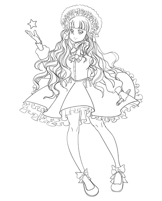 这个是当时主体人物的线稿~
构思,绘图加修改,耗时大概一个半工作日。