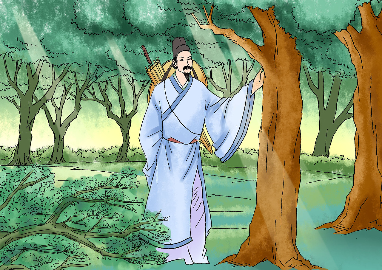 根据早春呈水部十八员外等36首古诗内容绘制的插画佛山/插画师/5年前