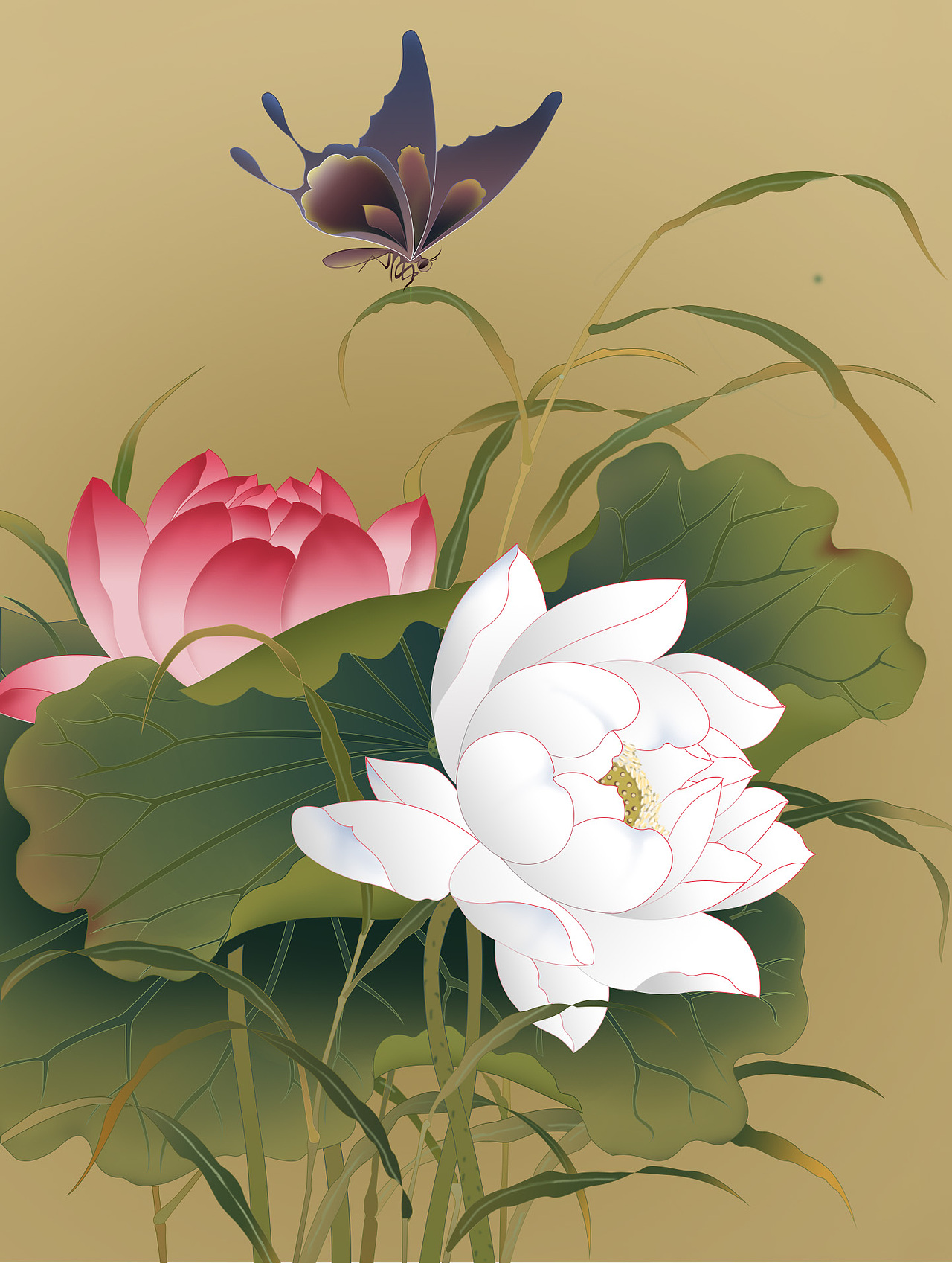 荷花（图ZMTY1MTYwNDA4） - 创作习作 - 站酷设计师书香雨墨原创素材 - 站酷ZCOOL