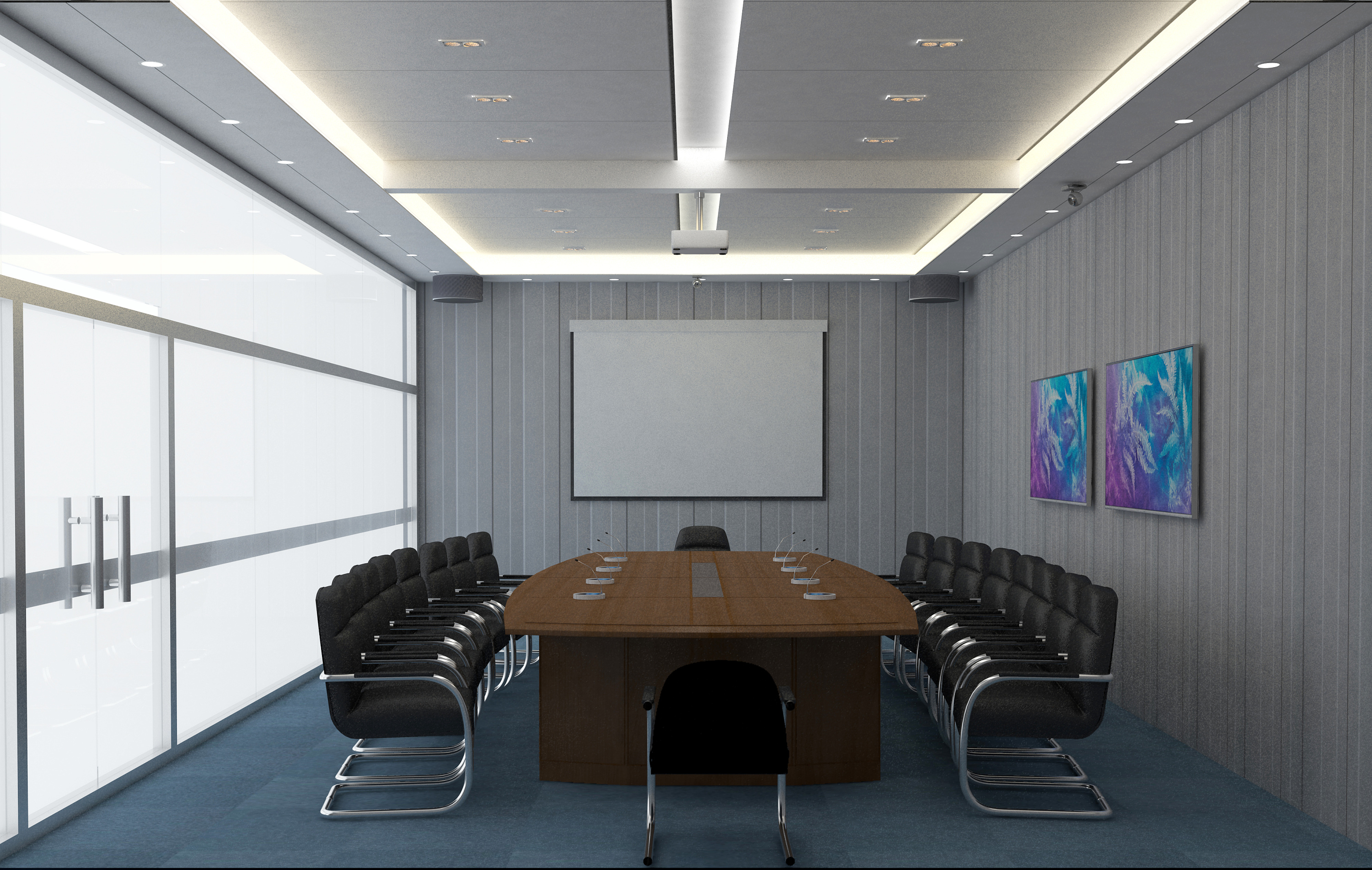 现代办公-会议室|空间|家装设计|室内设计师周超 - 原创作品 - 站酷 (ZCOOL)