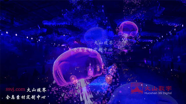 梦幻星空主题婚礼设计,裸眼3D投影素材完美呈现