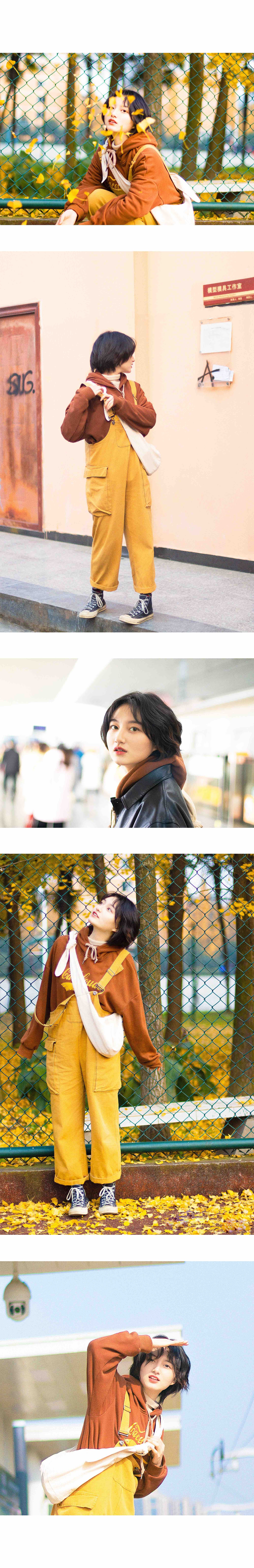 “你看，学校的银杏都落了”（图ZMTkzNDc0ODg4） - 人像摄影 - 站酷设计师如素素呀原创素材 - 站酷ZCOOL