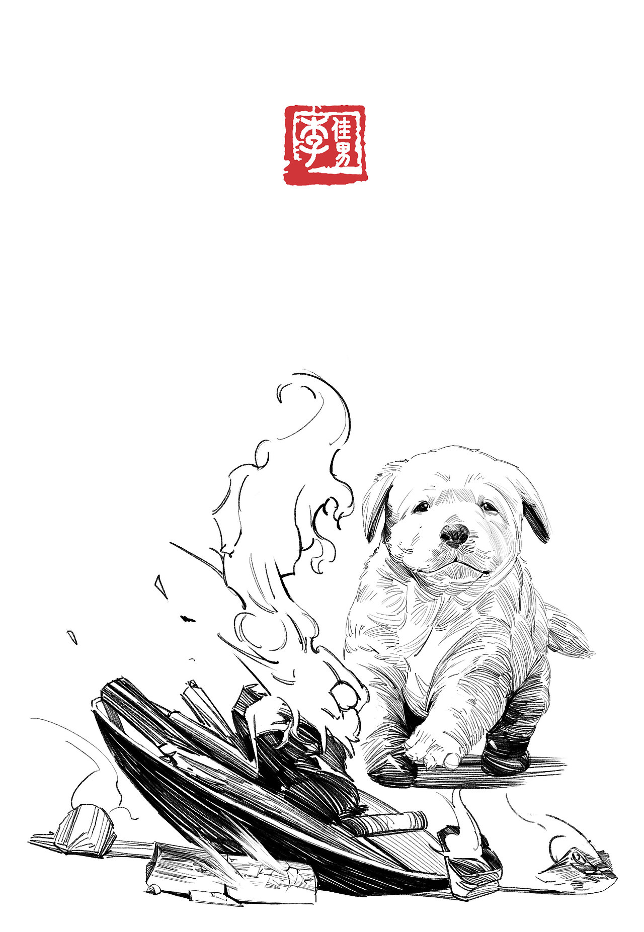 《雪山上的达娃》插画（图ZMTY5NjM3NDA4） - 儿童插画 - 站酷设计师半岛酒徒原创素材 - 站酷ZCOOL