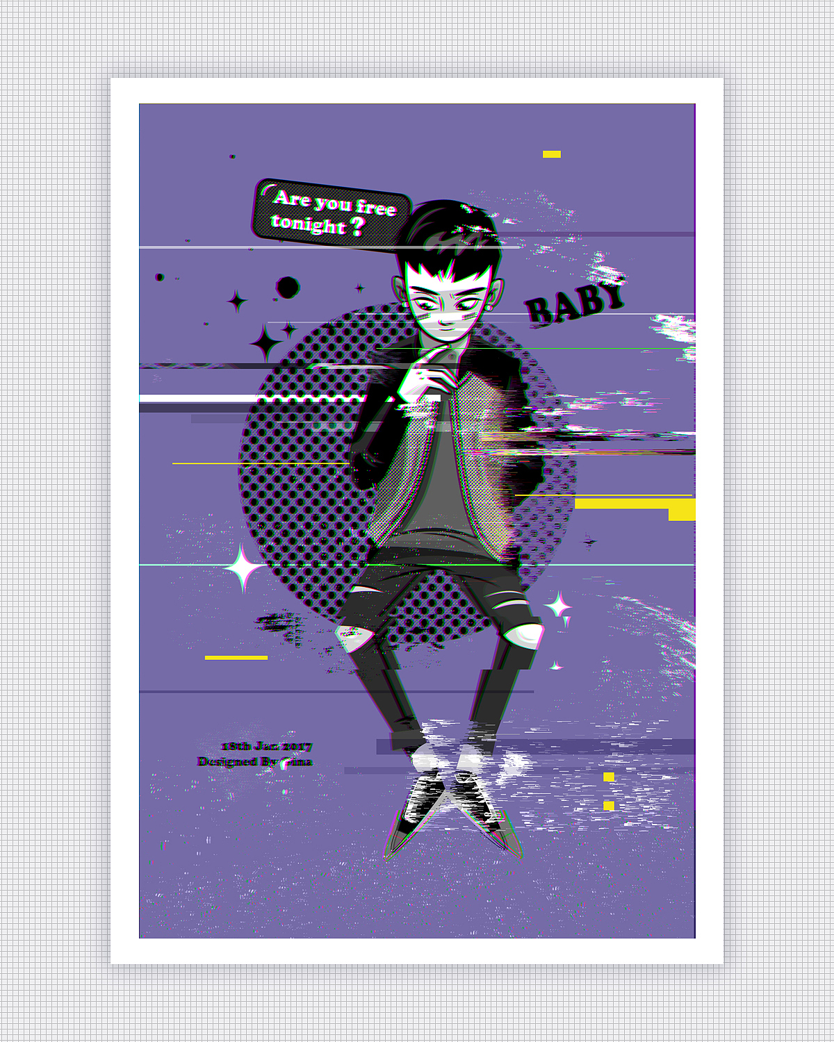 近期矢量插画&Glitch效果尝试（图ZNzg1MDkyNDQ=） - 创作习作 - 站酷设计师嘉顿小熊饼原创素材 - 站酷ZCOOL