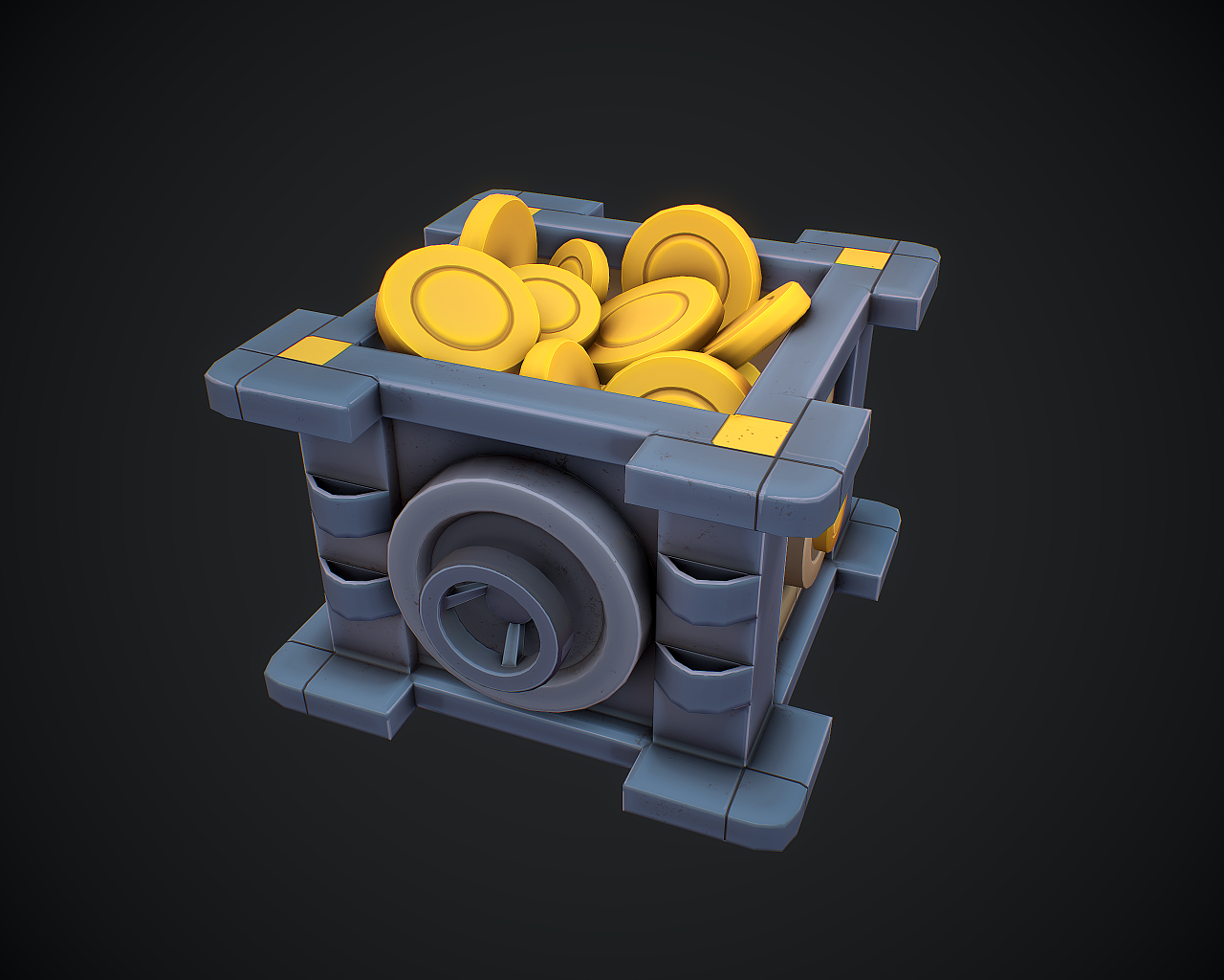 金币宝箱建模模型|三维|场景|yajunzhang - 原创作品 - 站酷 (zcool)