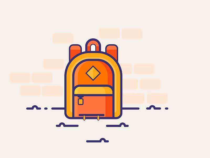 UI矢量插画设计（书包）（图ZMTgwNDM2MTU2） - 创作习作 - 站酷设计师子鹏0324原创素材 - 站酷ZCOOL