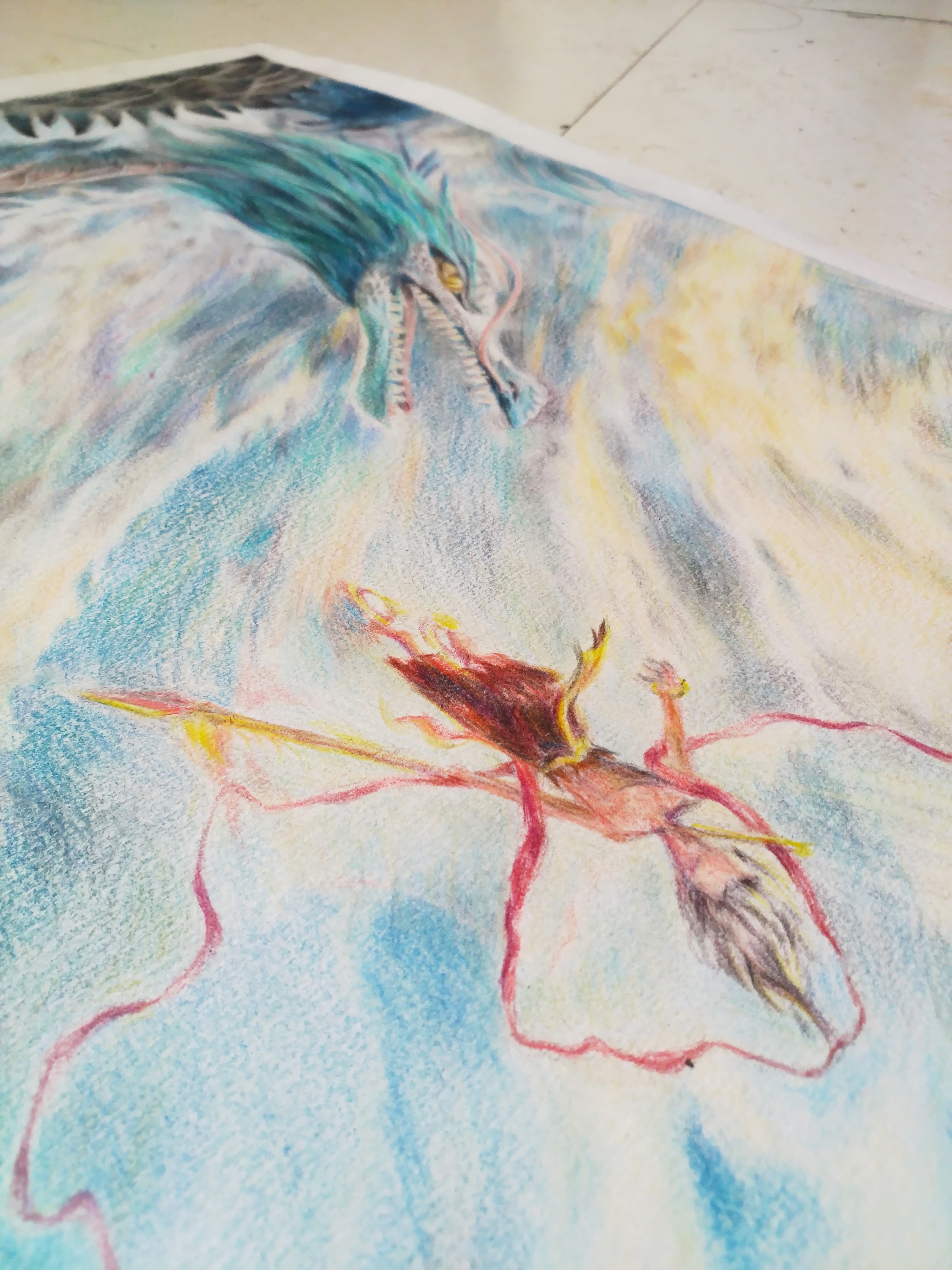 【临摹】《哪吒之魔童降世》海报 彩铅